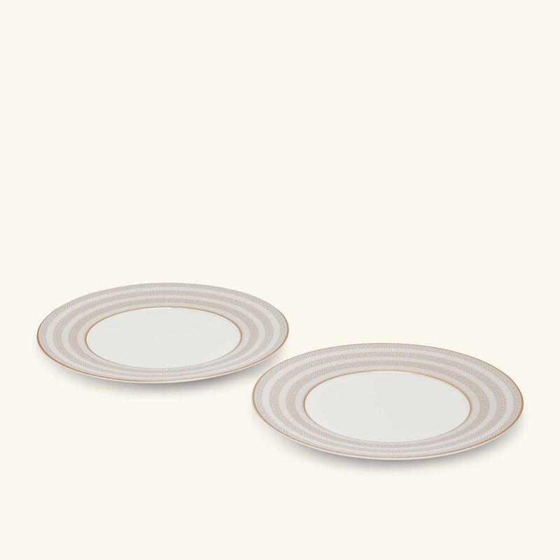 باكارا طبق للعشاء أركاديا بشكل دائري ولون ذهبي 27 سم   عدد 2