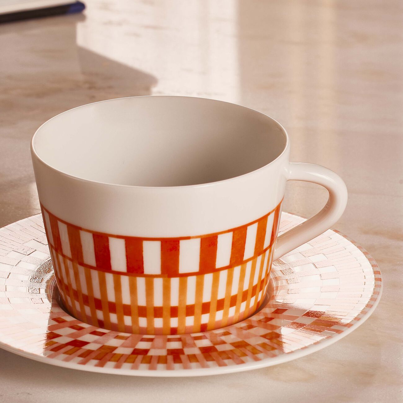 Terra Rosa Tea Cup & Saucer Orange bernardaud terra rosa tea cup saucer orange