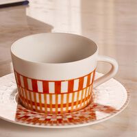 Terra Rosa Tea Cup & Saucer Orange bernardaud terra rosa tea cup saucer orange