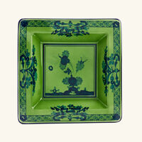 ginori 1735 oriente italiano malachite trinket tray square small green