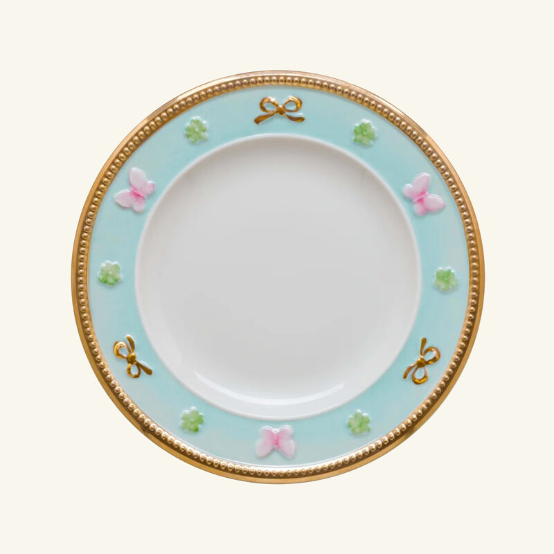 villari butterfly bread plate round blue 17cm