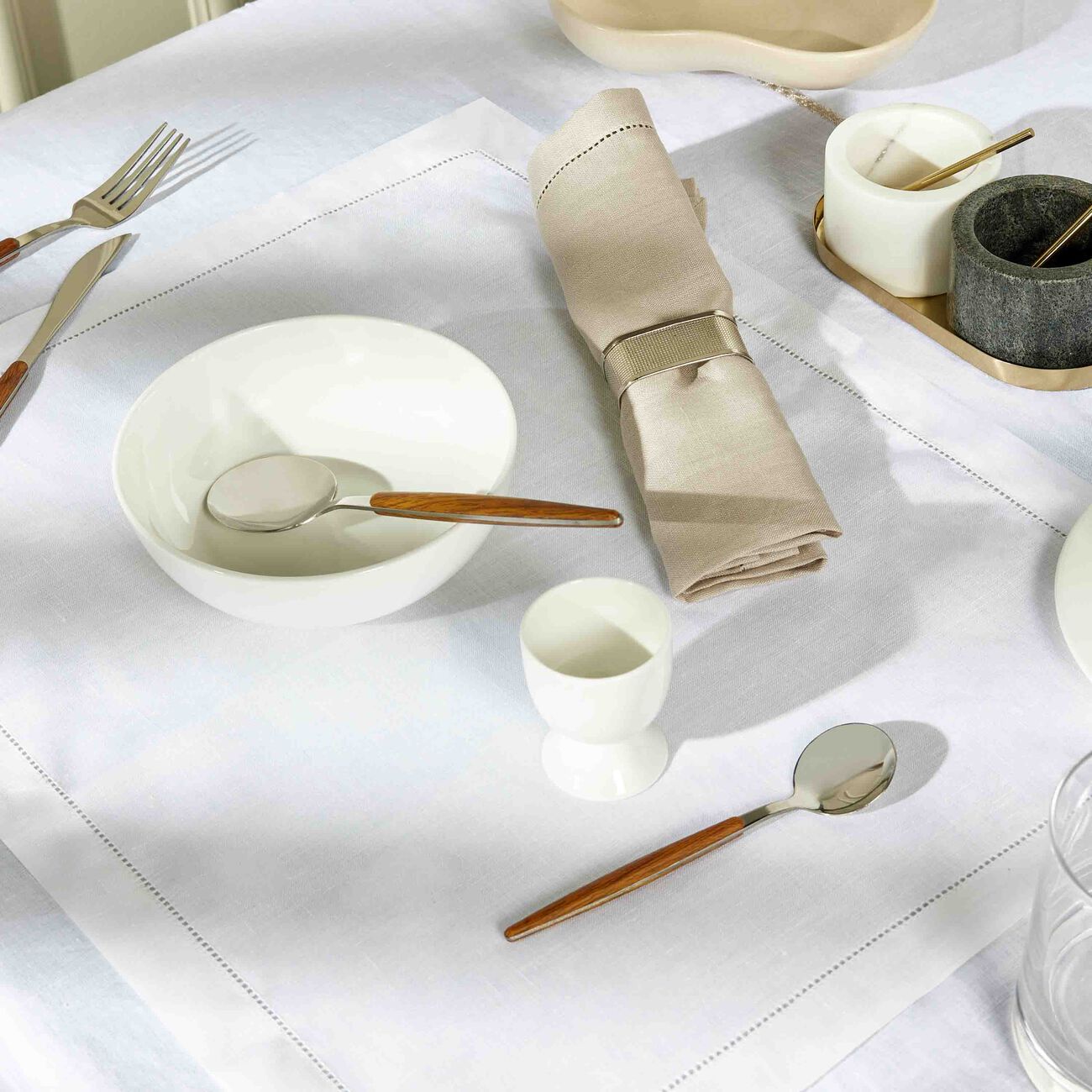 Feliz Placemat White Set Of 6 catherine denoual feliz placemat white set of 6