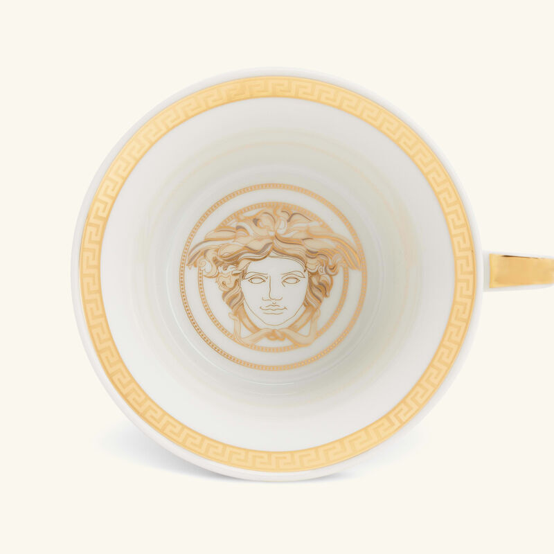 Medusa Gala Gold Tea Cup & Saucer White versace medusa gala gold tea cup saucer white
