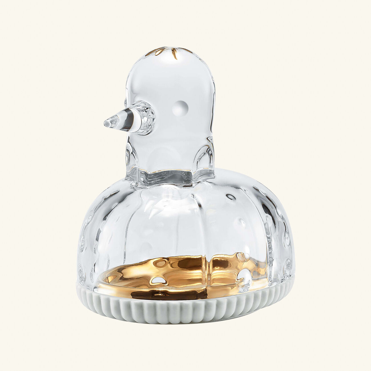 baccarat zoo duck jewelry box clear