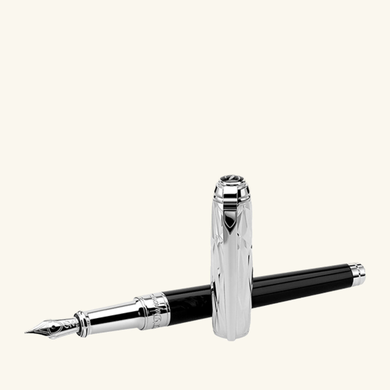 اس تي دوبون قلم الحبر الفوّار لاين دي كريزي داياموند أسود