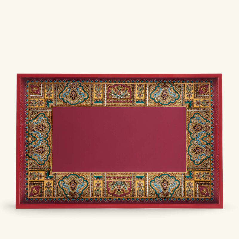 etro cachemire tray rectangular large red