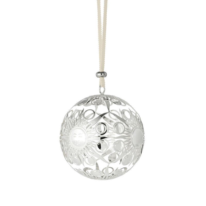 Rêve Cosmique Silver Christmas Ornament, large