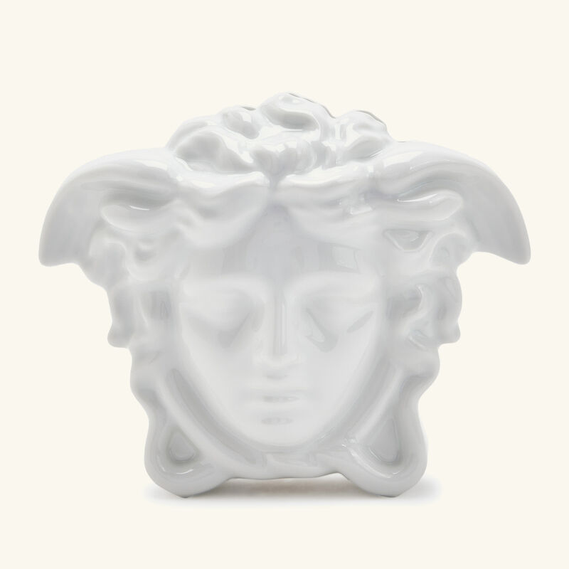 versace medusa grande vase small white