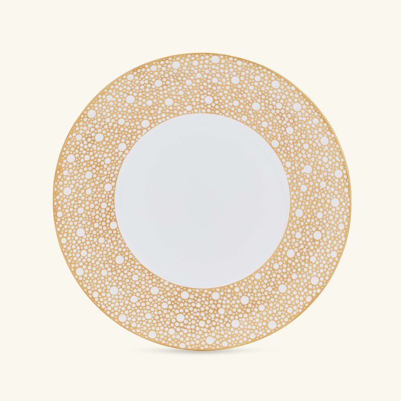 bernardaud ecume mordore service plate round gold 31cm