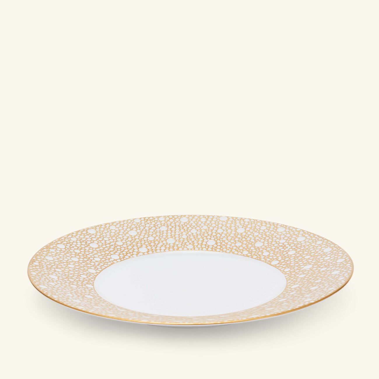 bernardaud ecume mordore service plate round gold 31cm