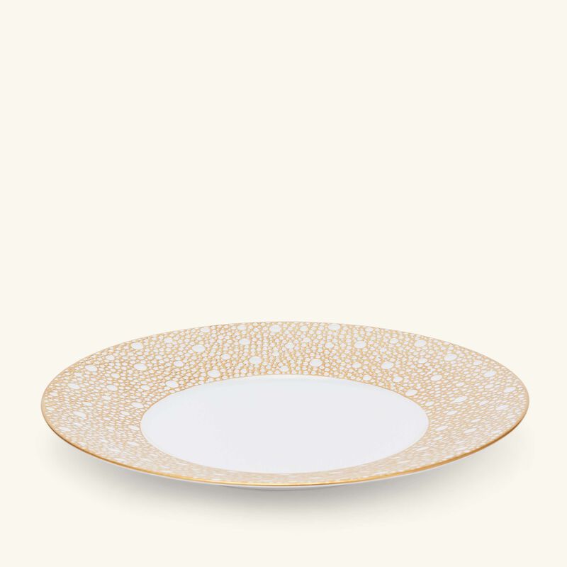 bernardaud ecume mordore service plate round gold 31cm
