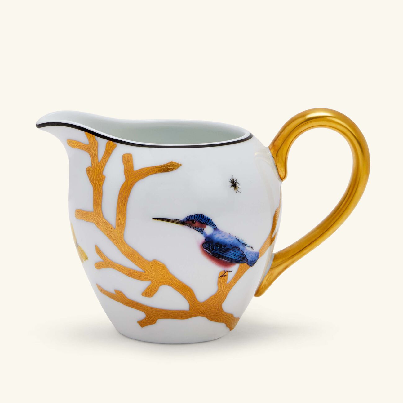 Aux Oiseaux Cream Pitcher Gold bernardaud aux oiseaux cream pitcher gold