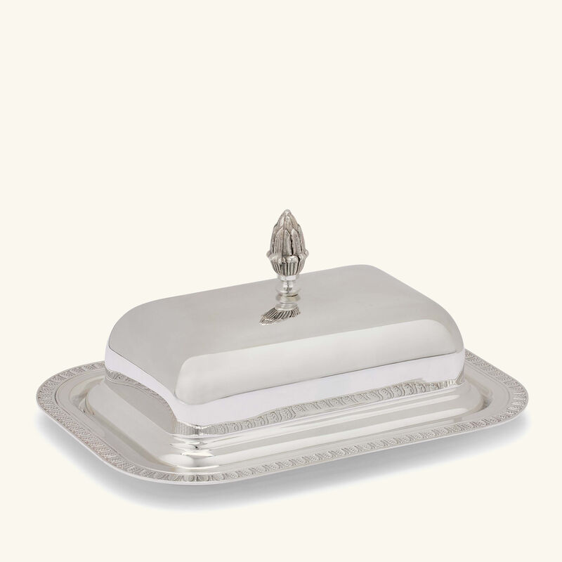 christofle malmaison butter dish silver plated 18cm