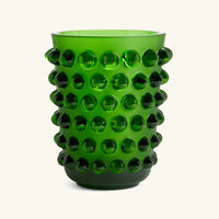 lalique mossi vase small green