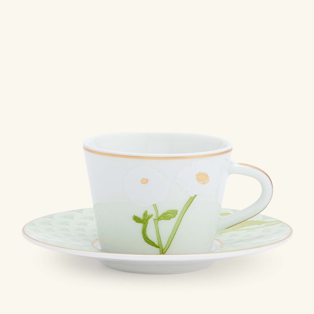 bernardaud praiana coffee cup   saucer green