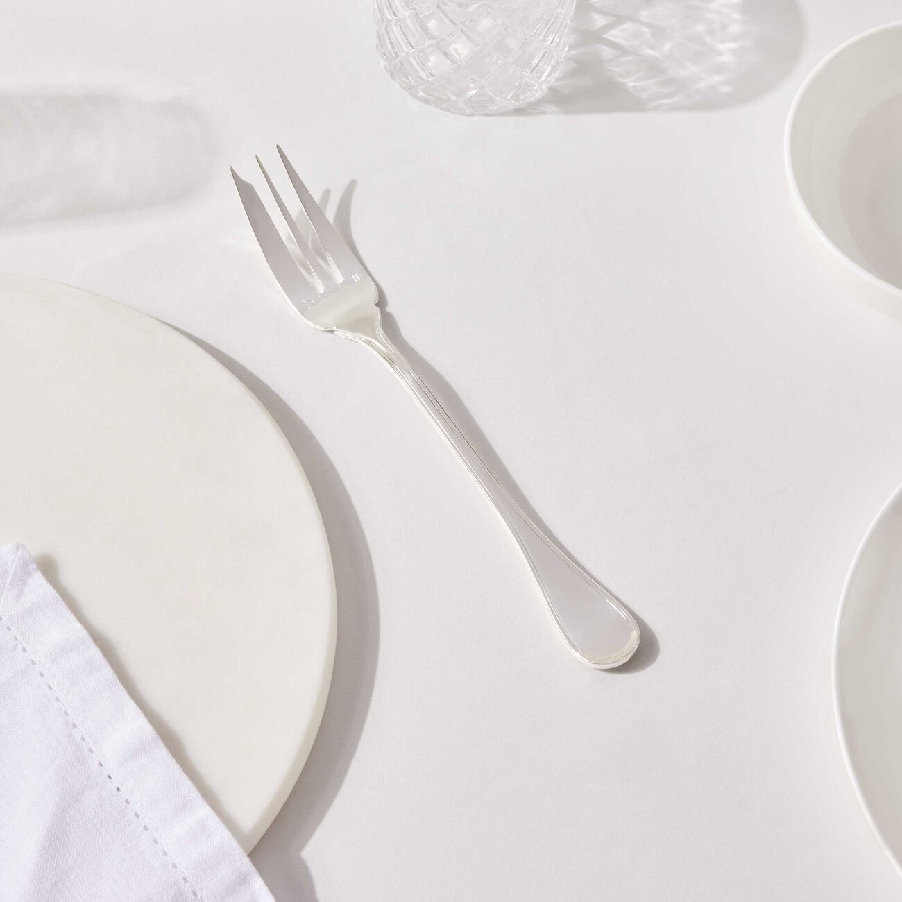 christofle albi serving fork silver plated