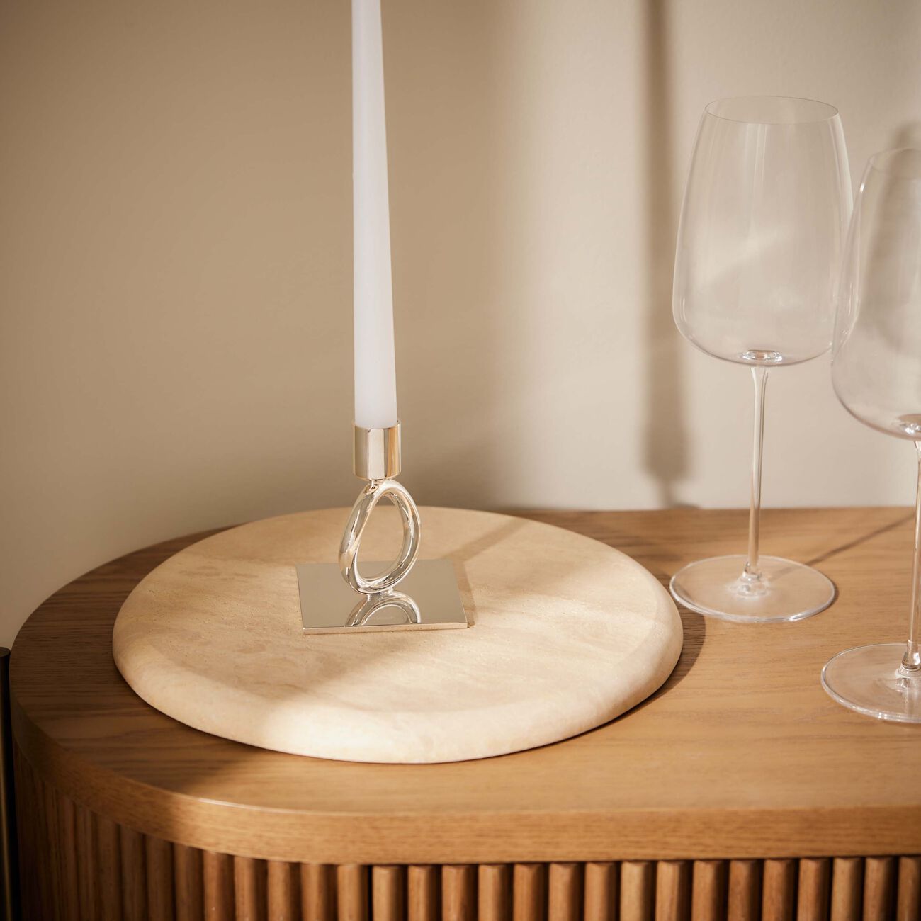 كريستوفل حامل الشموع فيرتيجو رينج باللون الفضي