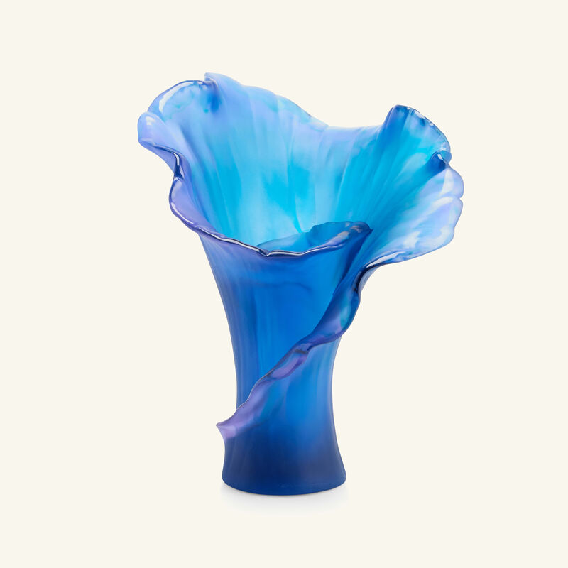 daum arum vase medium blue