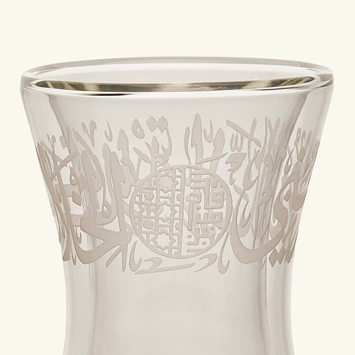 dimlaj thuluth tea cup   saucer clear set of 6