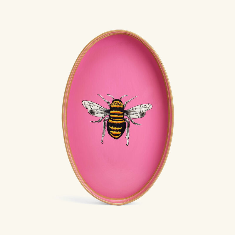 Fauna Serving Tray Oval Medium Pink les ottomans fauna serving tray oval medium pink