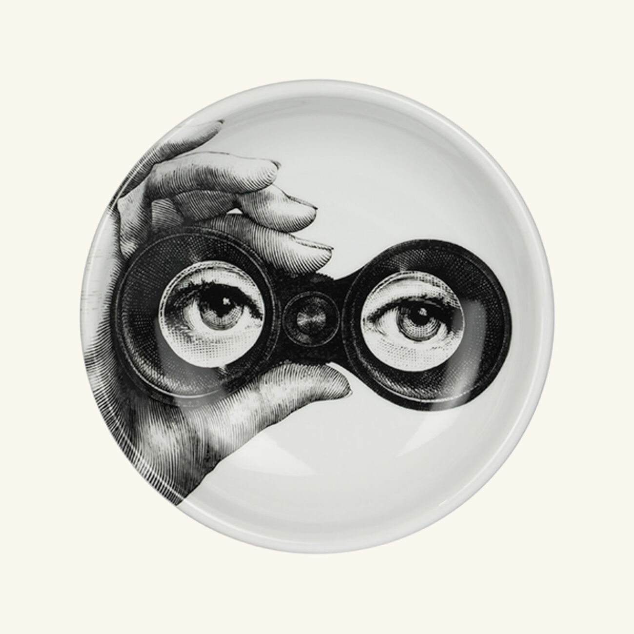 fornasetti tema e variazioni no 371 ashtray round small black