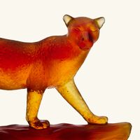 daum tropical leopard figurine medium brown