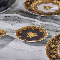 versace i love baroque plate round black 10cm