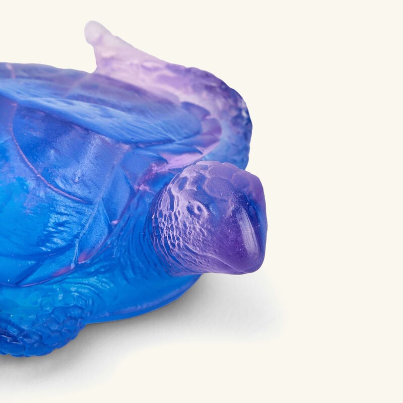 daum mer de corail sea turtle figurine mini blue