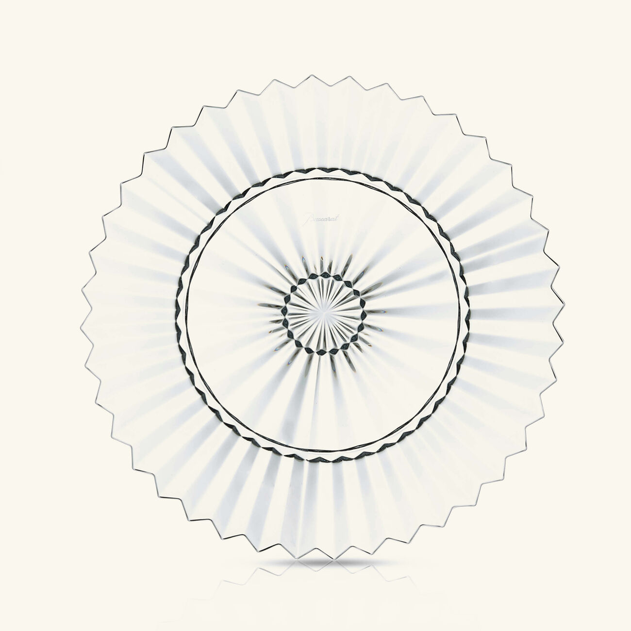 baccarat mille nuits dessert plate round clear 26cm