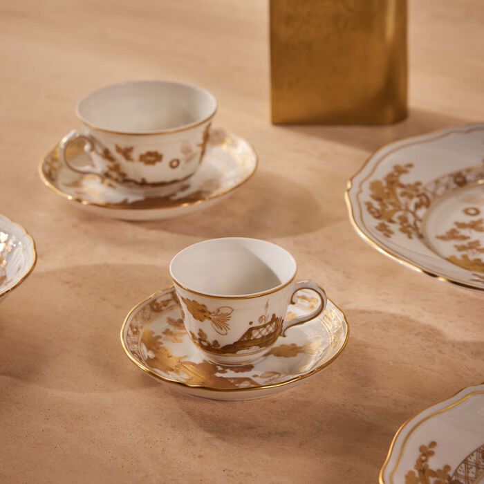 جينوري 1735 فنجان القهوة أوريينتي إيتاليانو بنقوش ذهبية