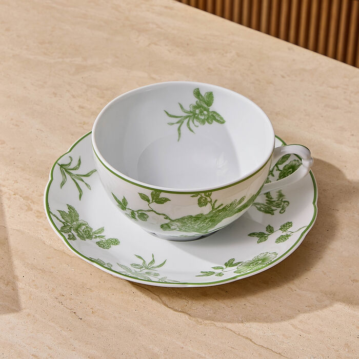 Albertine Tea Cup & Saucer Green bernardaud albertine tea cup saucer green