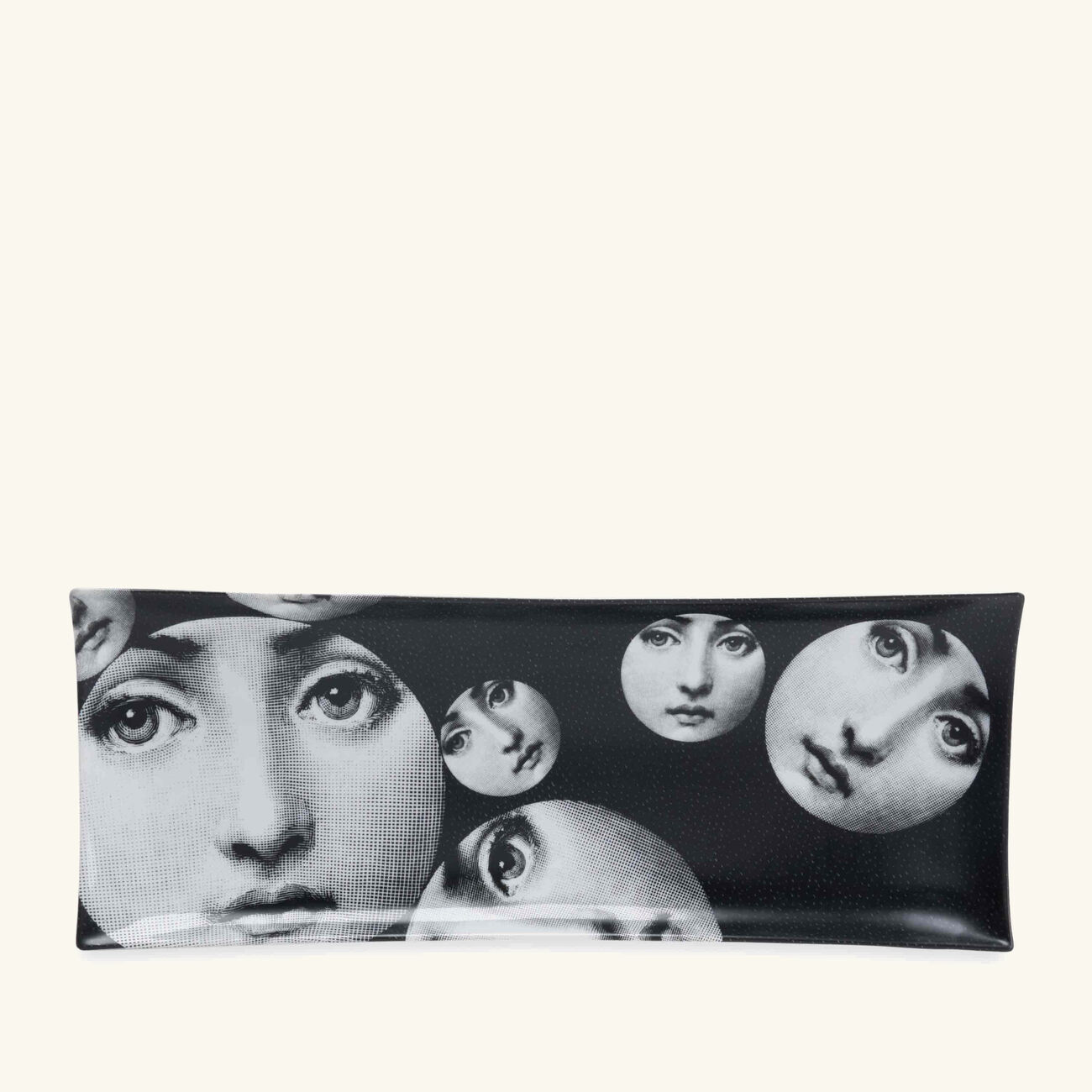 Tema e Variazioni no.242 Tray Rectangular Small Black fornasetti tema e variazioni no 242 tray rectangular small black