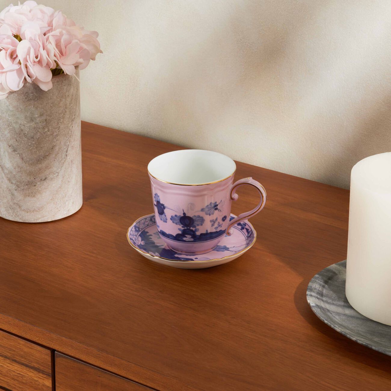 ginori 1735 oriente italiano azalea mug pink