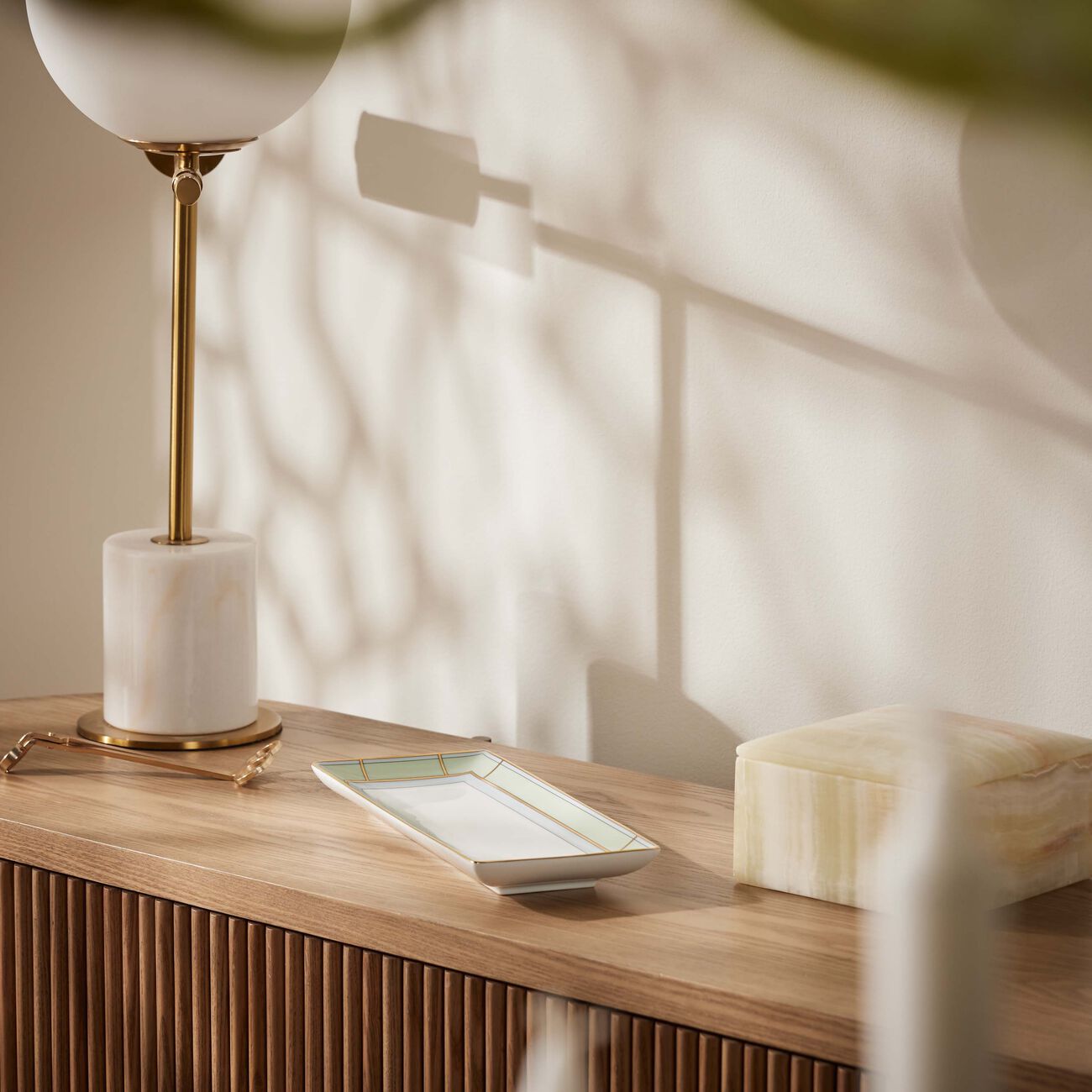 جينوري 1735 طبق ديفا المستطيل للتقديم باللون الأخضر 29 سم