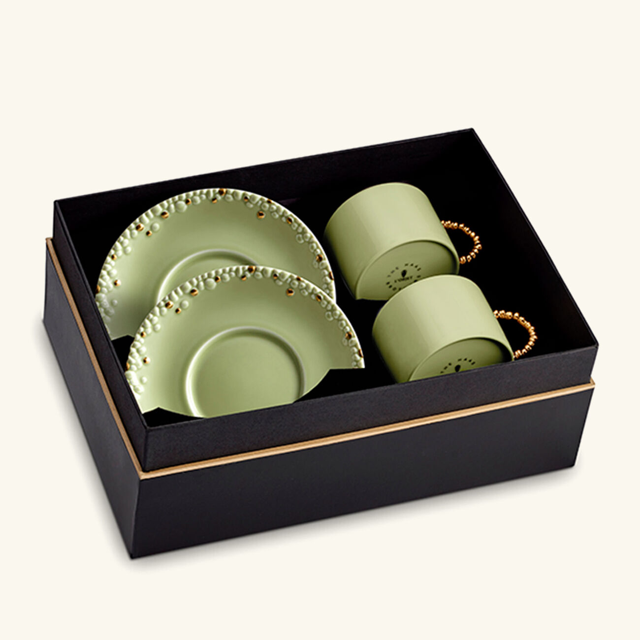 Haas Mojave Tea Cup & Saucer Green Set Of 2 l objet haas mojave tea cup saucer green set of 2