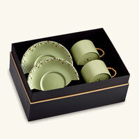 Haas Mojave Tea Cup & Saucer Green Set Of 2 l objet haas mojave tea cup saucer green set of 2