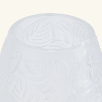 lalique feuilles vase small clear