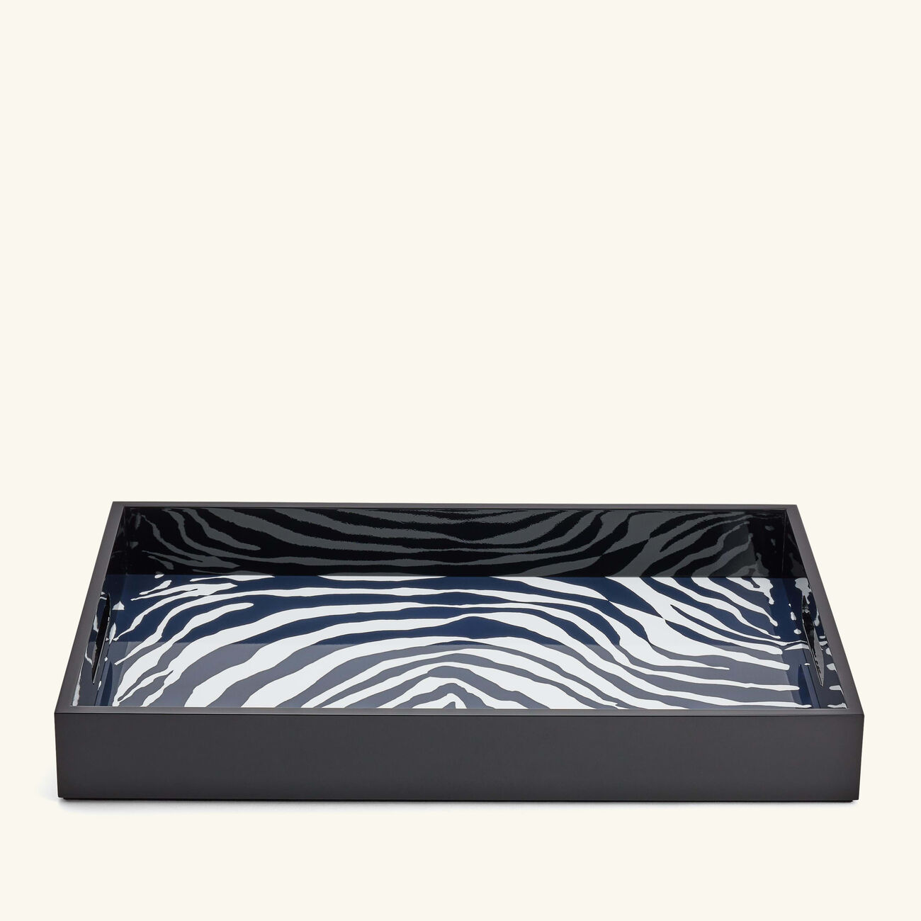 dolce gabbana casa zebra tray rectangular large black