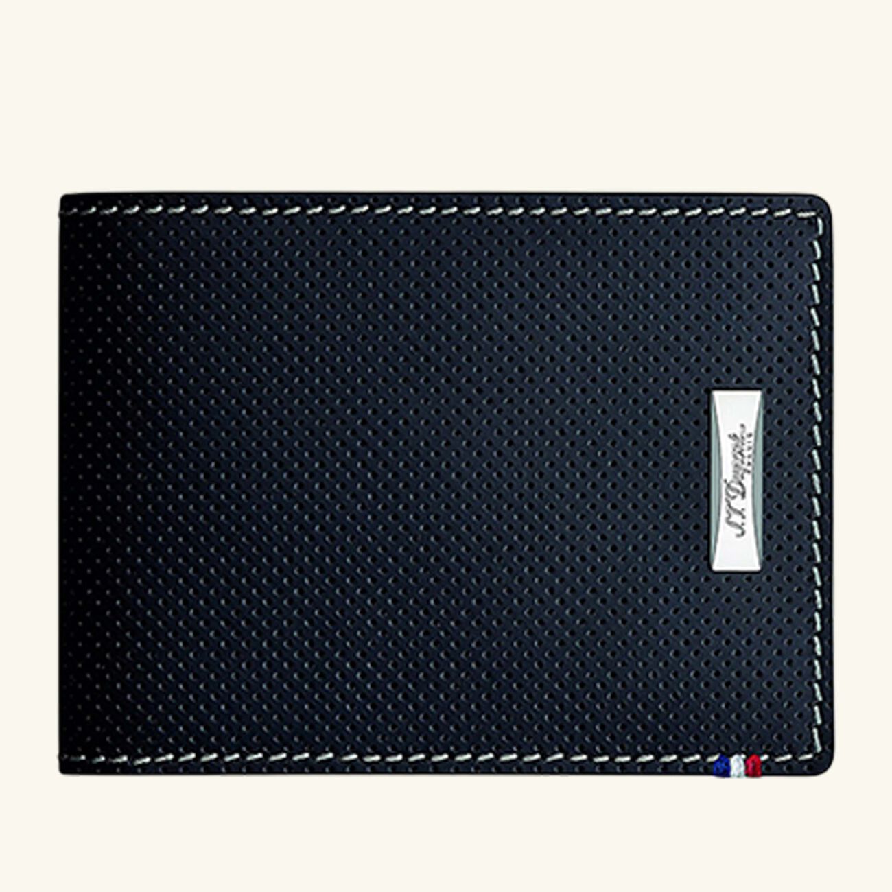 Defi Perforated 6 Card Wallet Black st dupont defi perforated 6 card wallet black