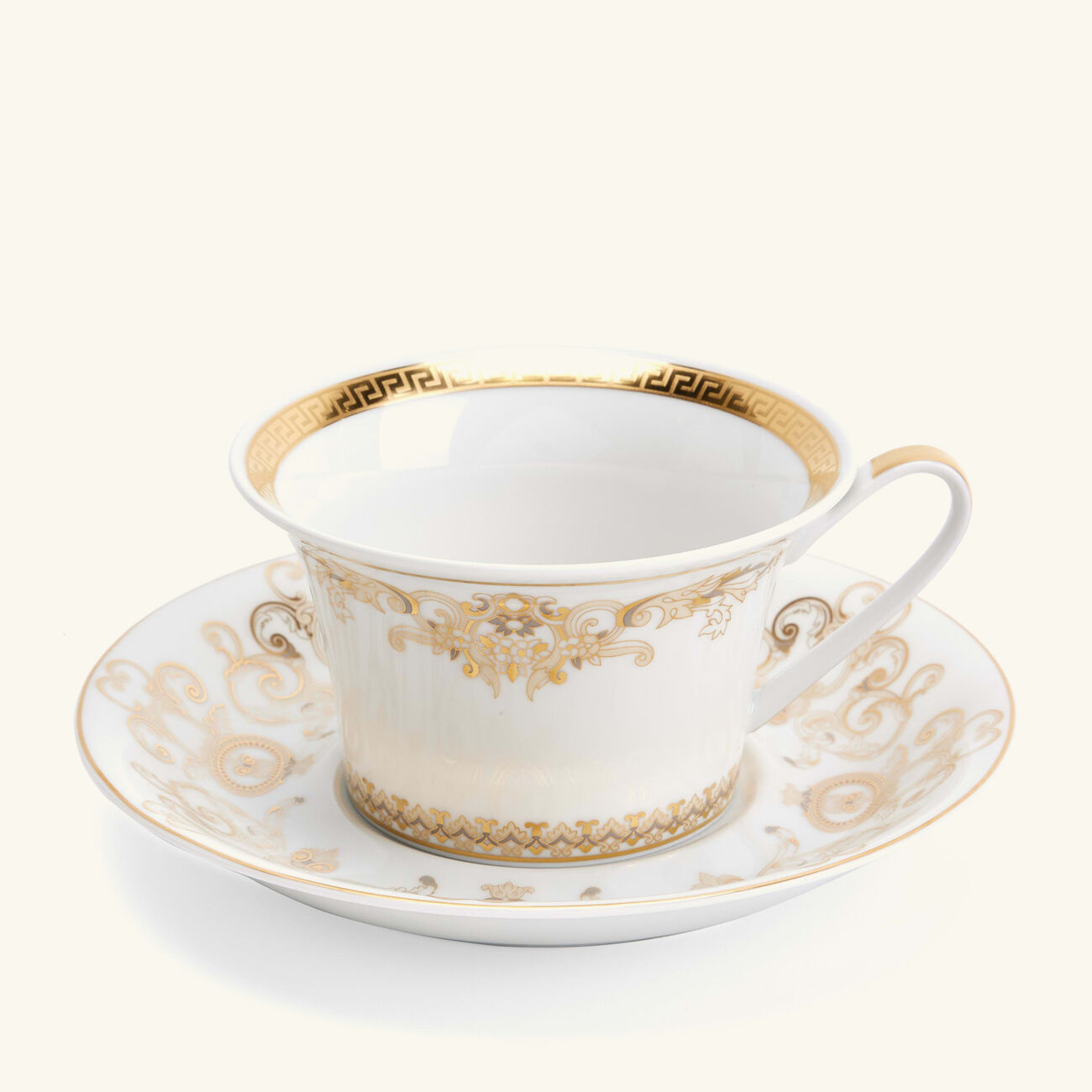 versace medusa gala tea cup   saucer white set of 6
