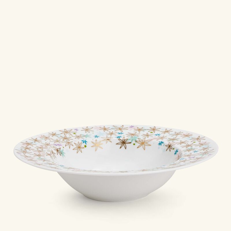 bernardaud feerie michael cailloux soup plate round pink 22cm