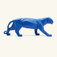 لادرو منحوتة على شكل فهد صغيرة زرقاء