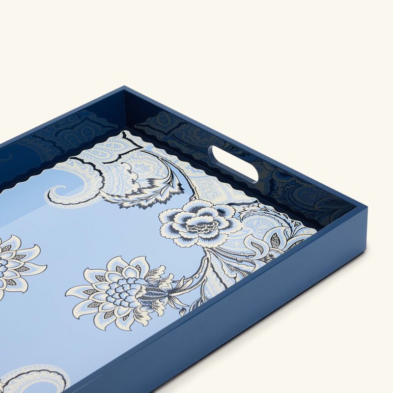 etro bloom tray rectangular blue