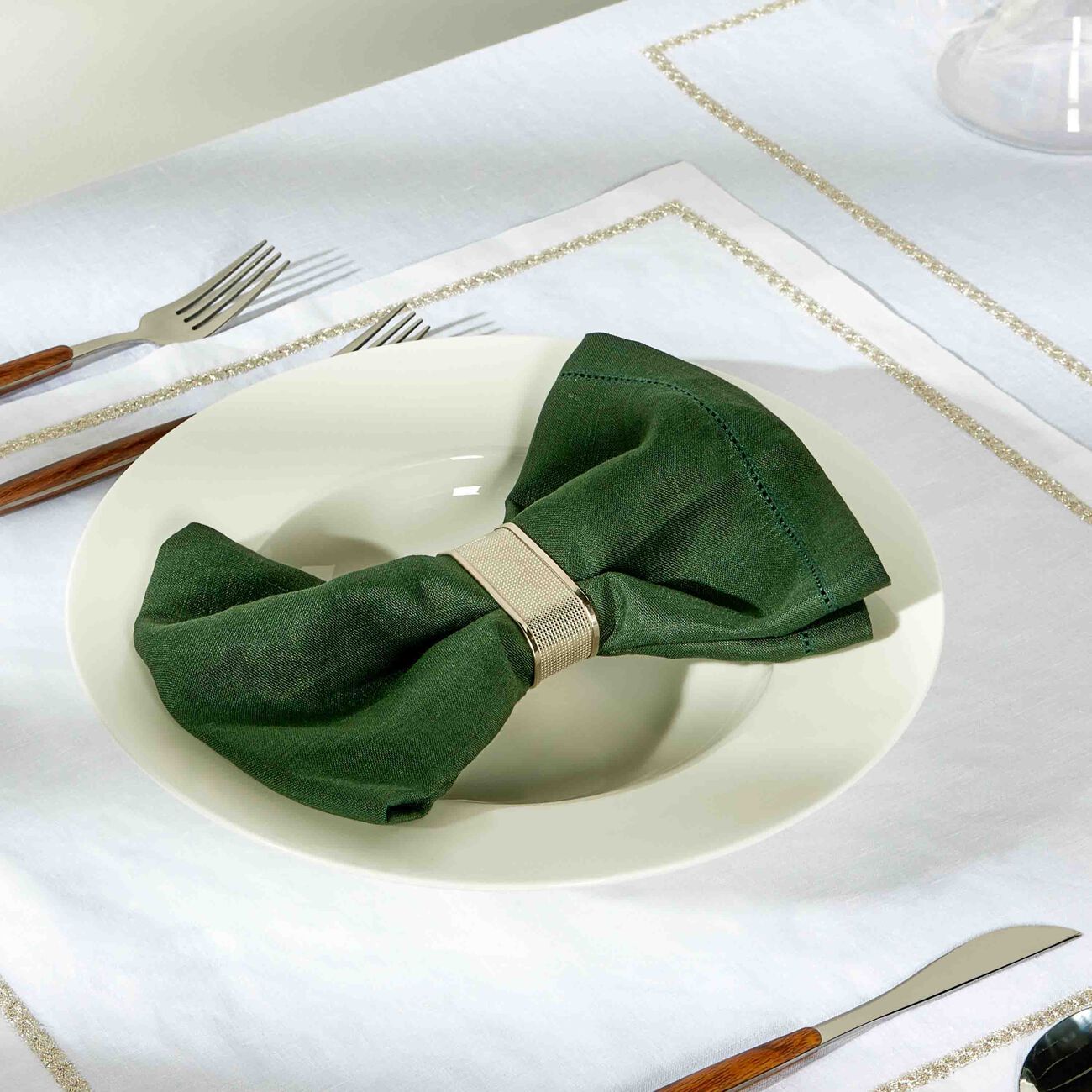 Feliz Napkin Dark Green catherine denoual feliz napkin dark green