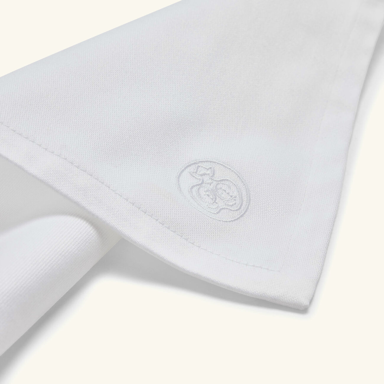 christofle silver time napkin white set of 2