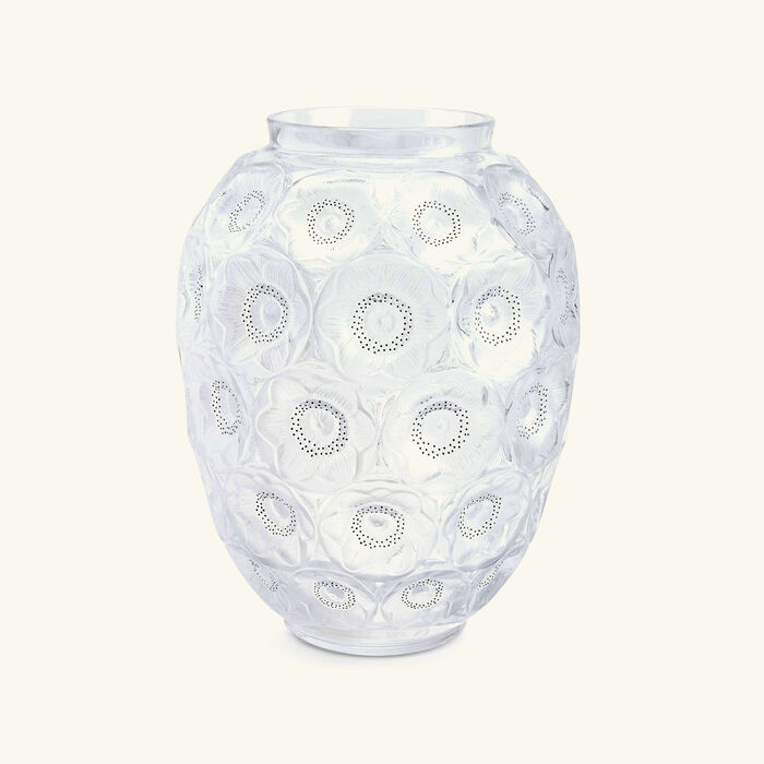lalique anemones vase large clear
