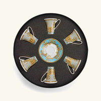 versace prestige gala coffee cup   saucer white set of 6