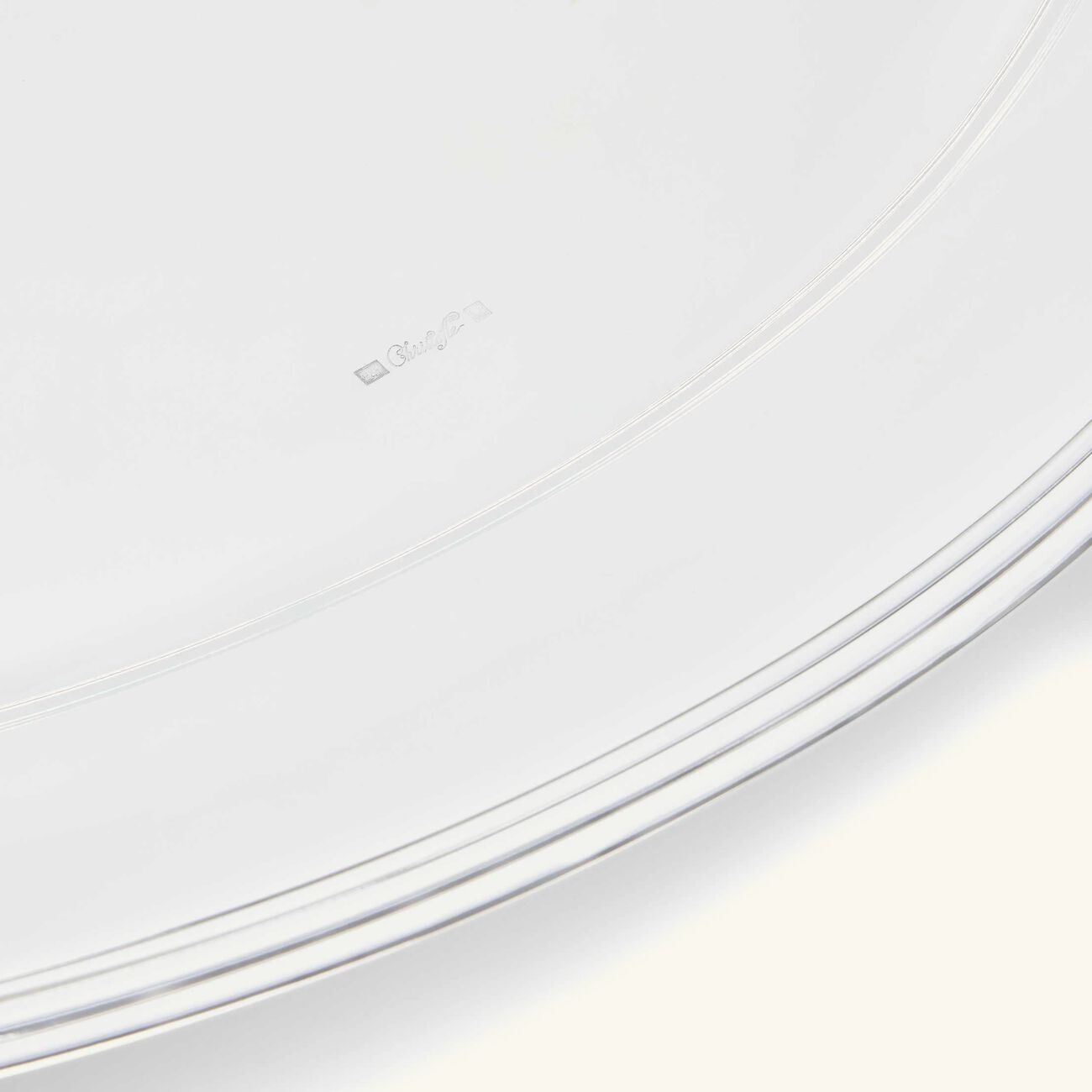 كريستوفل طبق اللحوم آلبي بيضاوي باللون الفضي 45 سم