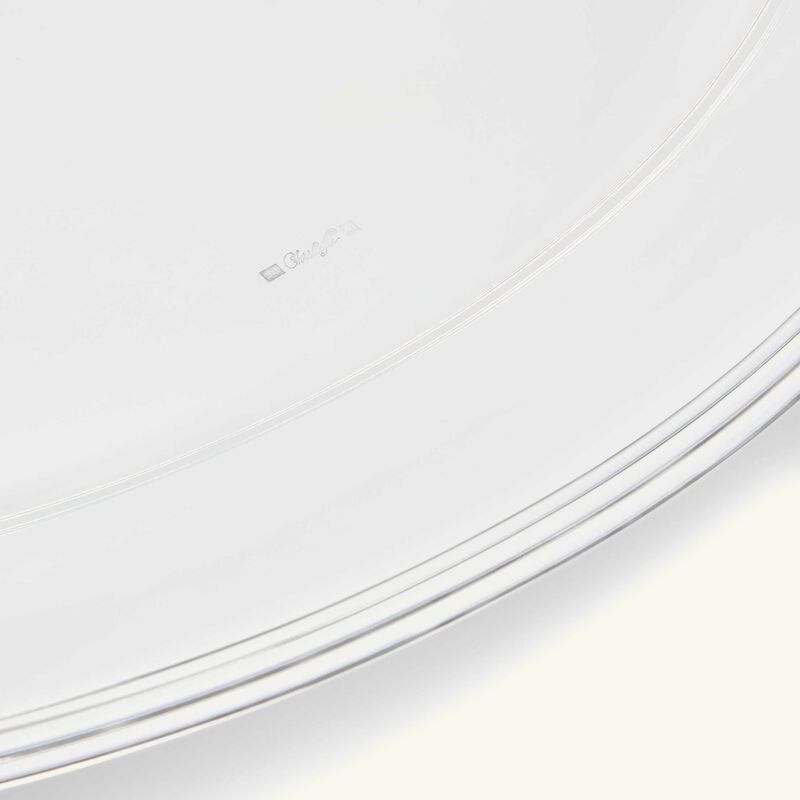 كريستوفل طبق اللحوم آلبي بيضاوي باللون الفضي 45 سم