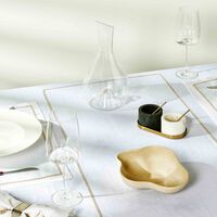 كاترين دينوال مفرش المائدة روزلي باللون الفضي